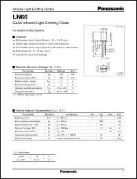 LN66 datasheet: GaAs Infrared Light Emitting Diodes LN66