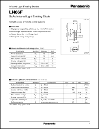 LN66F datasheet: GaAs Infrared Light Emitting Diodes LN66F