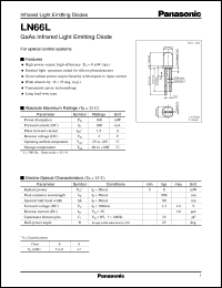 LN66L datasheet: GaAs Infrared Light Emitting Diodes LN66L