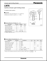 LN78 datasheet: GaAs Infrared Light Emitting Diodes LN78