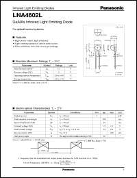 LNA4602L datasheet: GaAs Infrared Light Emitting Diodes LNA4602L