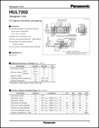 HUL7202 datasheet: Hologram Unit HUL7202