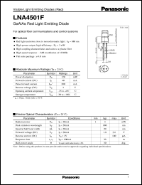 LNA4501F datasheet: GaAlAs Red Light Emitting Diode LNA4501F