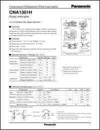 CNA1301H datasheet: Photo Interrupters CNA1301H