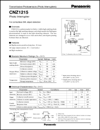 CNZ1215 datasheet: Photo Interrupters CNZ1215