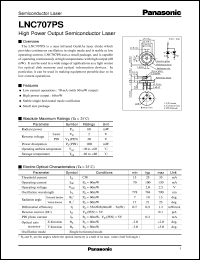 LNC707PS datasheet: High Power Output Semiconductor Laser LNC707PS
