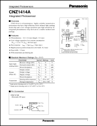 CNZ1414A datasheet: Integrated Photosensors CNZ1414A