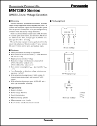 MN13811 datasheet: CMOS LSIs for Voltage Detection MN13811