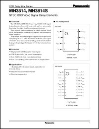 MN3814 datasheet: NTSC CCD Video Signal Delay Element MN3814