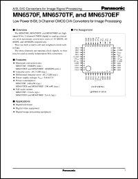 MN6570EF datasheet: Low Power 8-Bit, 3-Channel CMOS D/A Converter for Image Processing MN6570EF