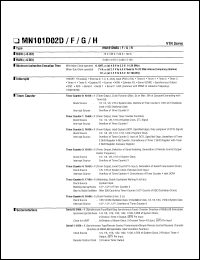 MN101D02G datasheet: 8-bit single chip microcomputer with ROM : 128K (x8-bit), RAM : 4096 (x8-bit) MN101D02G