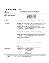 MN101C309 datasheet: 8-bit single chip microcomputer with ROM : 24K (x8-bit), RAM : 1024 (x8-bit) MN101C309