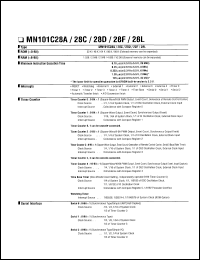 MN101C28C datasheet: 8-bit single chip microcomputer with ROM : 48K (x8-bit), RAM : 2048 (x8-bit) MN101C28C