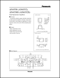 AN4558 datasheet: Dual Operational Amplifiers AN4558
