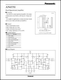 AN6550 datasheet: Dual Operational Amplifiers AN6550