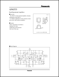 AN6553 datasheet: Dual Operational Amplifiers AN6553