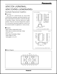 AN1324 datasheet: Quadruple Operational Amplifiers AN1324