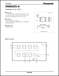 DN8522S-A datasheet: Prescaler IC for CATV DN8522S-A