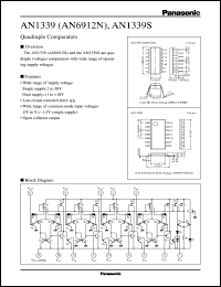 AN1339S datasheet: Quadruple Comparators AN1339S