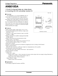 AN8018SA datasheet: 1.8V operation step-up, step-down and inverting DC-DC converter control IC AN8018SA