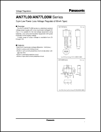 AN77L03 datasheet: 3-pin Low Power Loss Voltage Regulator(100mA Type) AN77L03