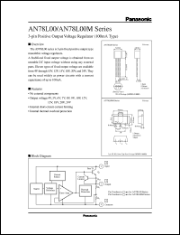 AN78L06 datasheet: 3-pin Positive Output Voltage Regulator (100mA Type) AN78L06