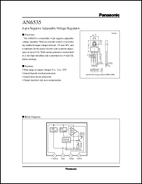 AN6535 datasheet: 4-pin Negative Adjustable Voltage Regulator AN6535