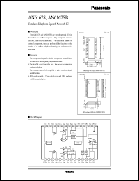 AN6167SB datasheet: Cordless Telephone Speech Network IC AN6167SB