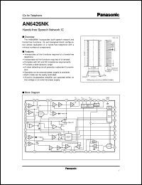 AN6426NK datasheet: Hands-free Speech Network IC AN6426NK