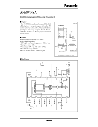 AN6494NSA datasheet: Digital Communication Orthogonal Modulator IC AN6494NSA
