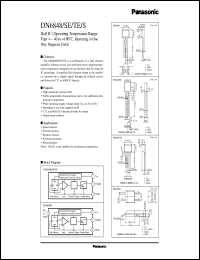 DN6848 datasheet: Hall IC (Unidirectional magnetic field operation) DN6848