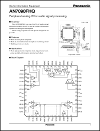 AN7090FHQ datasheet: Peripheral analog IC for audio signal processing AN7090FHQ
