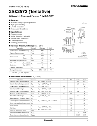 2SK2573 datasheet: Silicon N-Channel Power F-MOS FET 2SK2573