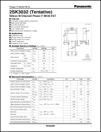 2SK3032 datasheet: Silicon N-Channel Power F-MOS FET 2SK3032