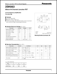 2SK0663 datasheet: Silicon N-Channel Junction FET 2SK0663