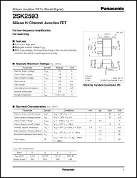 2SK2593 datasheet: Silicon N-Channel Junction FET 2SK2593