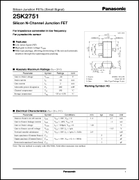 2SK2751 datasheet: Silicon N-Channel Junction FET 2SK2751