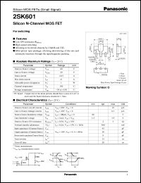 2SK0601 datasheet: Silicon N-Channel MOS FET 2SK0601