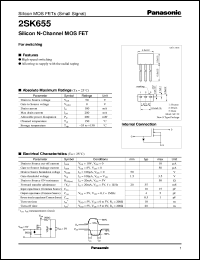 2SK0655 datasheet: Silicon N-Channel MOS FET 2SK0655