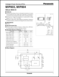 MIP804 datasheet: Intelligent Power Device (IPD) MIP804