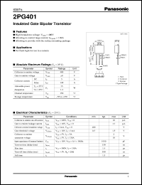2PG401 datasheet: Insulated Gate Bipolar Transistor 2PG401