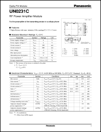 UN0231C datasheet: RF Power Amplifier Module UN0231C
