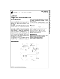 LMX3161VBH datasheet: Single Chip Radio Transceiver LMX3161VBH