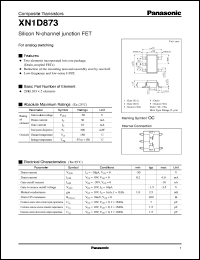 XN0D873 datasheet: Silicon N-channel junction FET XN0D873