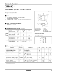 XN01501 datasheet: Silicon NPN epitaxial planer transistor XN01501