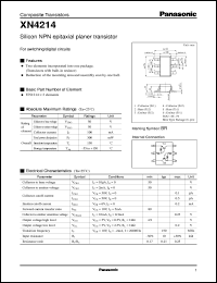 XN04214 datasheet: Silicon NPN epitaxial planer transistor XN04214