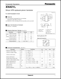 XN0421L datasheet: Silicon NPN epitaxial planer transistor XN0421L