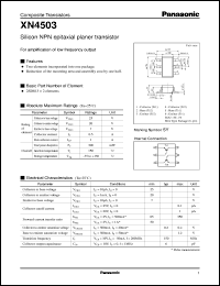 XN04503 datasheet: Silicon NPN epitaxial planer transistor XN04503