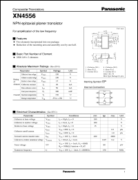 XN04556 datasheet: Silicon NPN epitaxial planer transistor XN04556