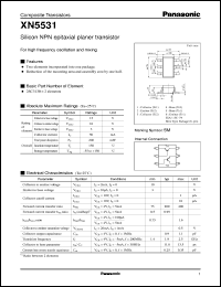 XN05531 datasheet: Silicon NPN epitaxial planer transistor XN05531